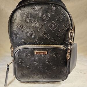 Black Embossed Backpack